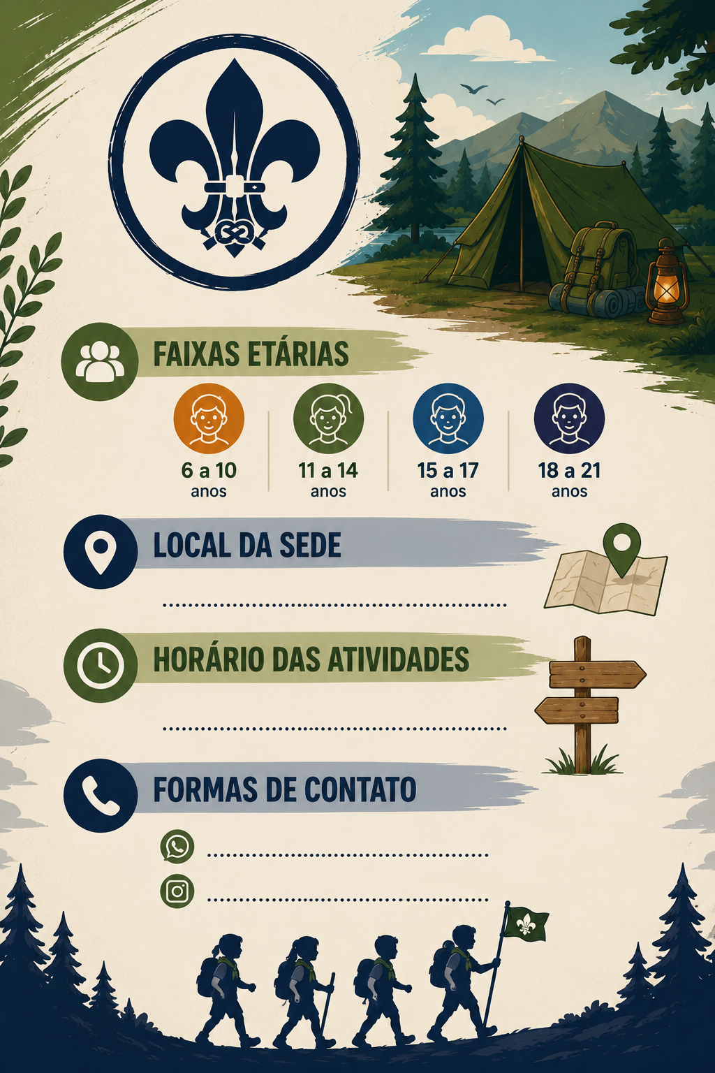 Exemplo de flyer para distribuição em atividades externas