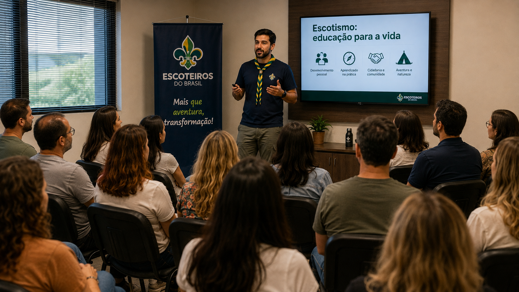 Exemplo de palestra sobre escotismo em escola ou livraria